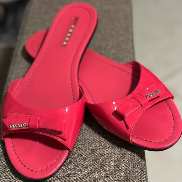 Prada Shoes - Prada pink slides
